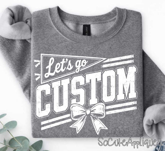 CUSTOM MASCOT Lets go MASCOT retro flag
