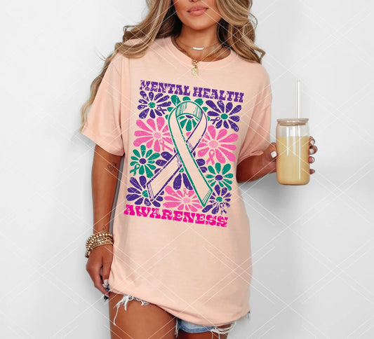 Groovy Floral Mental Health Awareness