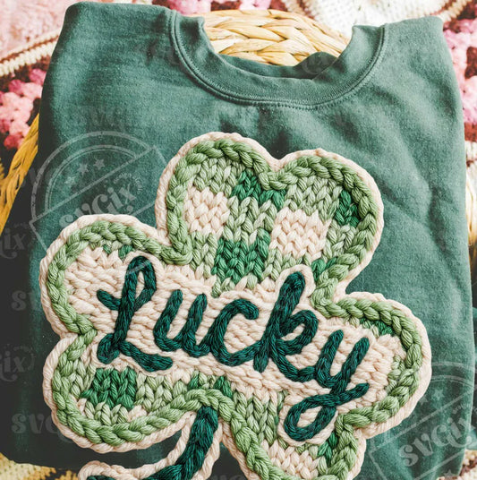 Faux Yarn Lucky Shamrock