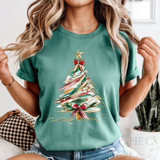 Colorful Coquette Glitter Christmas Tree