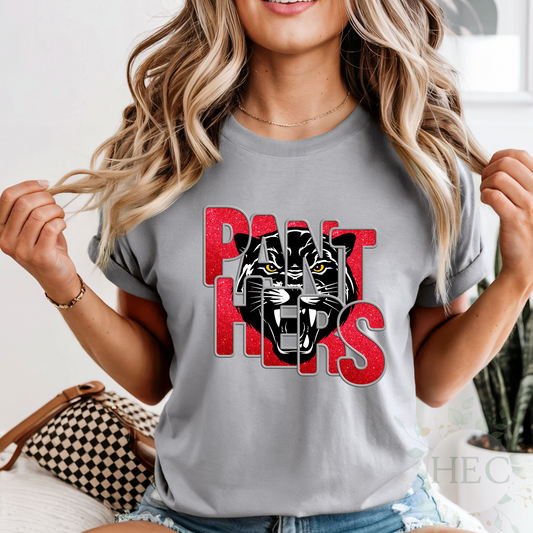 Red Glitter Panthers