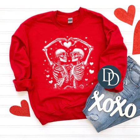 Valentine's Hand Heart Skeletons