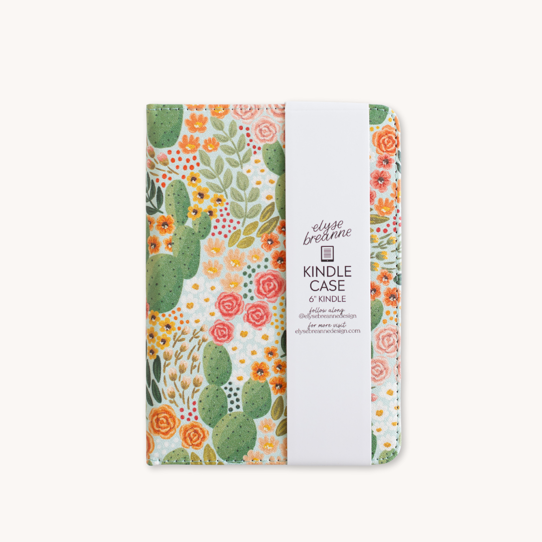 Cactus Blooms Kindle Case | Bookish & Reading: Kindle Paperwhite (11th Generation)