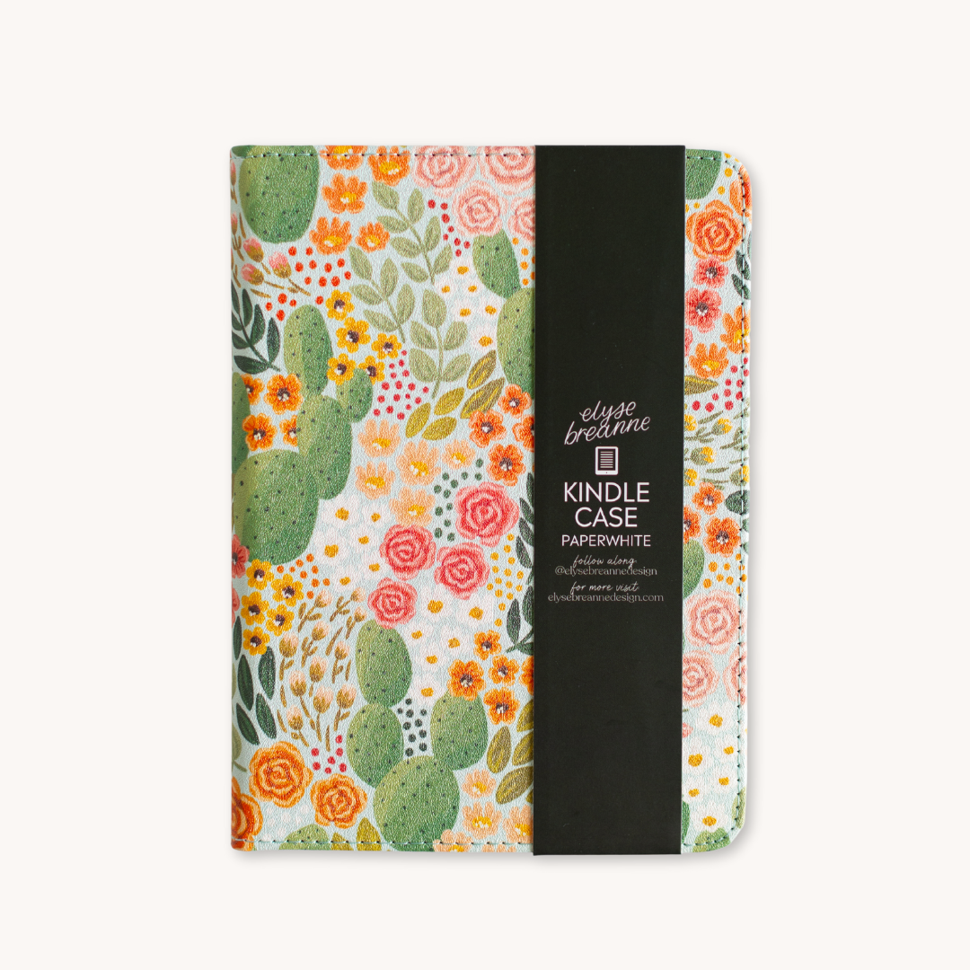 Cactus Blooms Kindle Case | Bookish & Reading: Kindle Paperwhite (11th Generation)