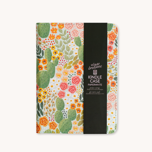 Cactus Blooms Kindle Case | Bookish & Reading: Kindle Paperwhite (11th Generation)