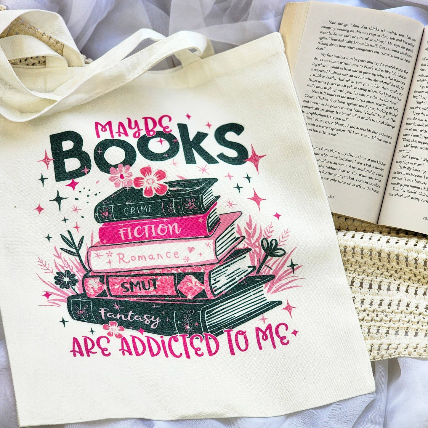 Tote Bag - Maybe Books Are Addicted To Me