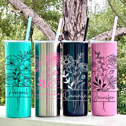 Flower Personalized Tumbler