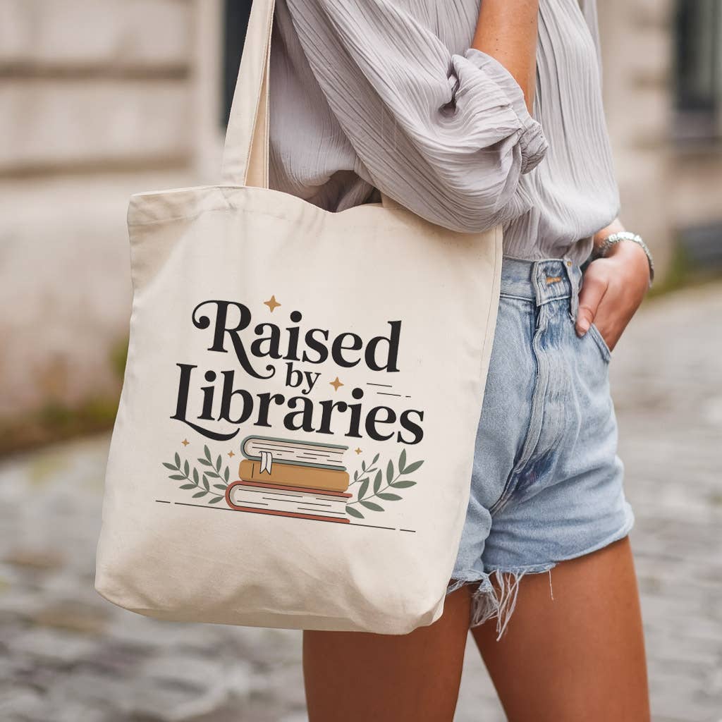 Raised By Libraries Canvas Tote Bag