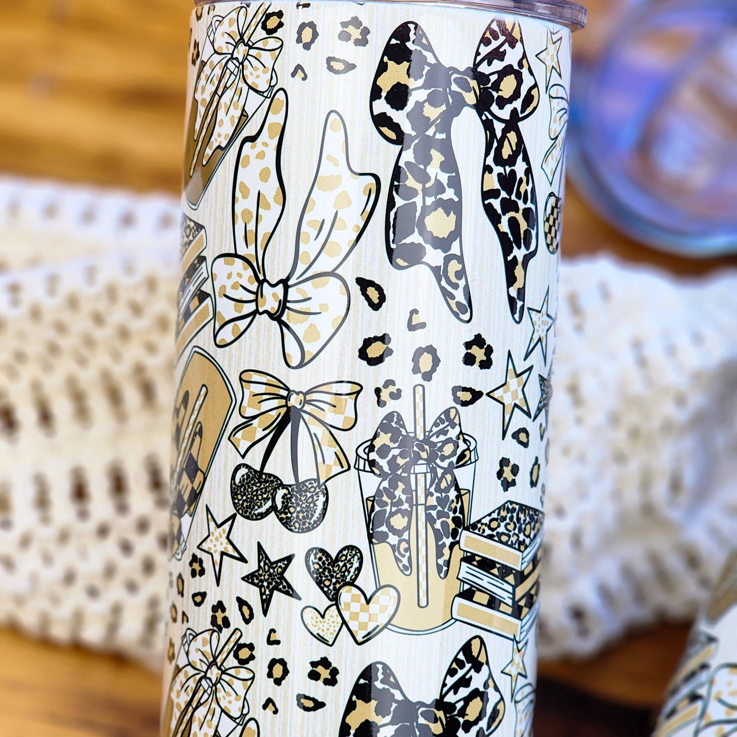 20 Ounce Tumbler - General Bookish - Leopard Luxe