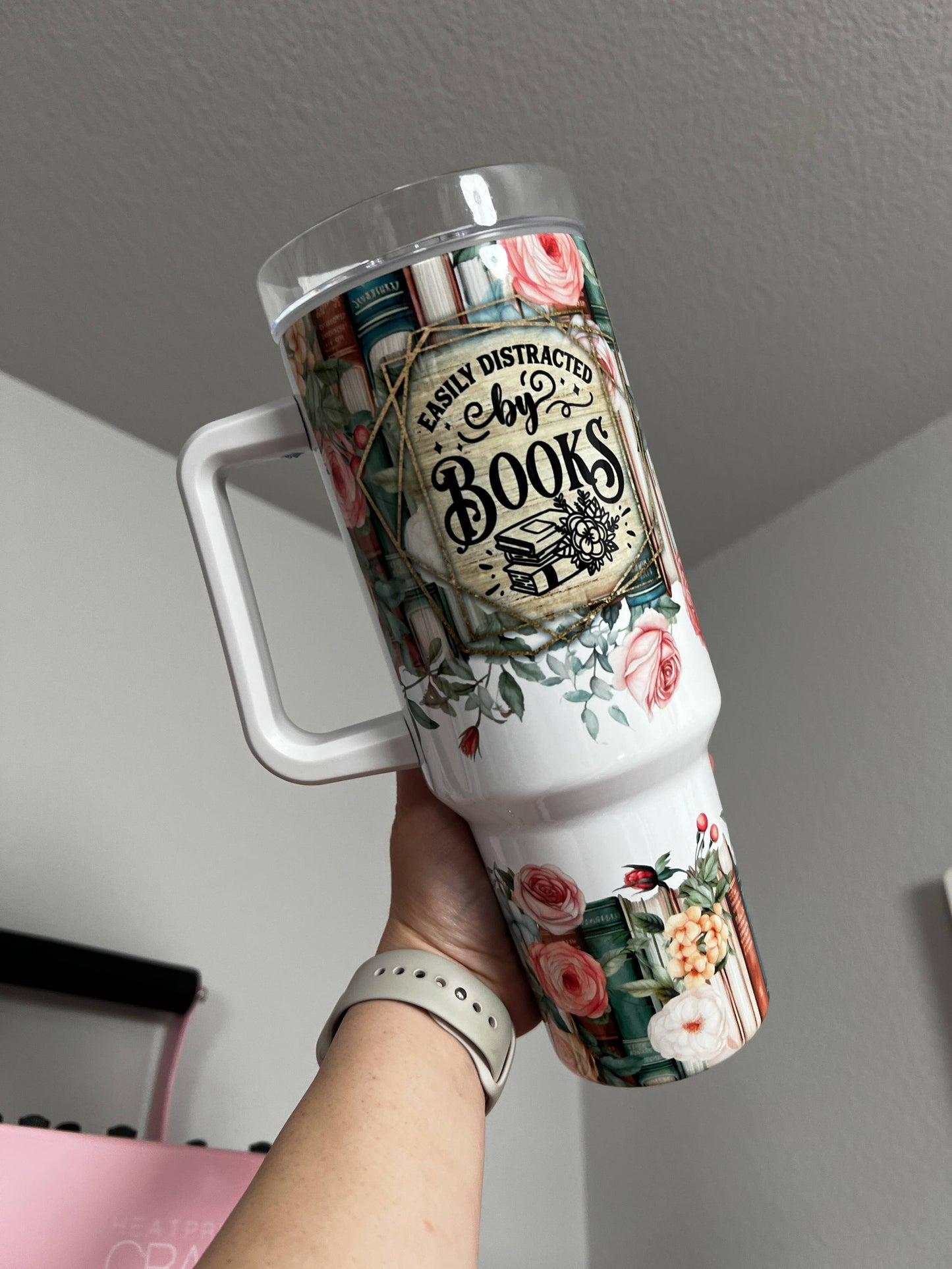 Easily Distracted By Books 40oz Tumbler Quencher