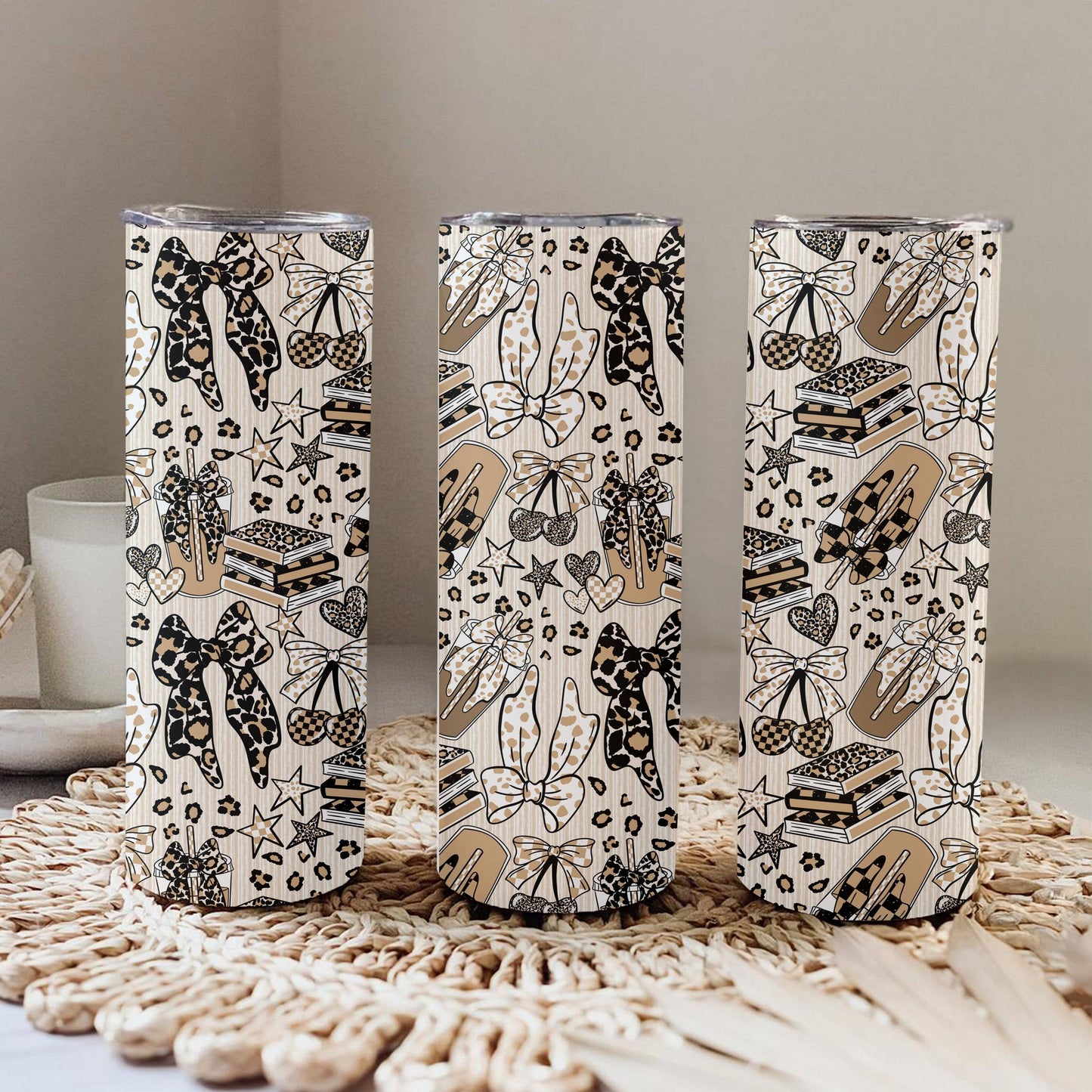 20 Ounce Tumbler - General Bookish - Leopard Luxe
