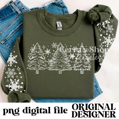 Snow Trees with sleeves