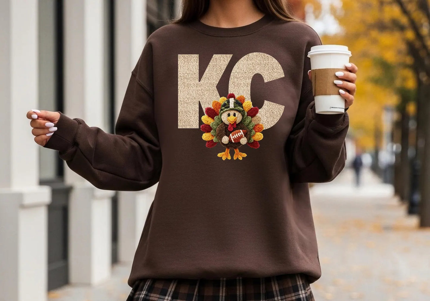 Kansas City KC Faux Yarn Turkey