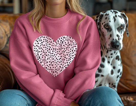 Grunge distressed dalmatian heart