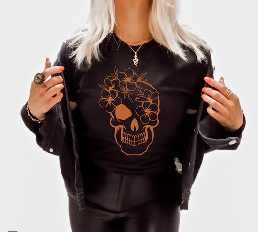 floral skull