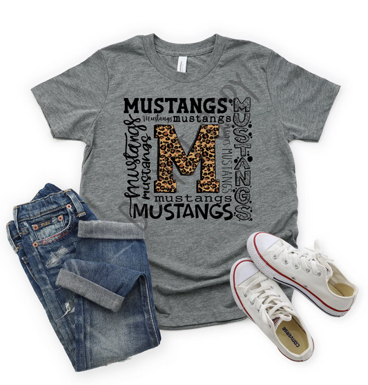 Mustangs typography