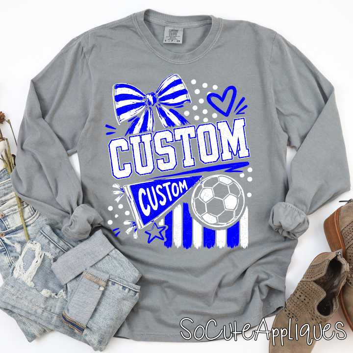 CUSTOM MASCOT Soccer bow stripes