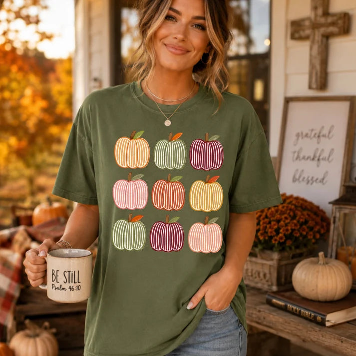 Seersucker Pumpkins Collage