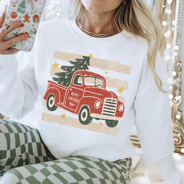 Striped Christmas Truck