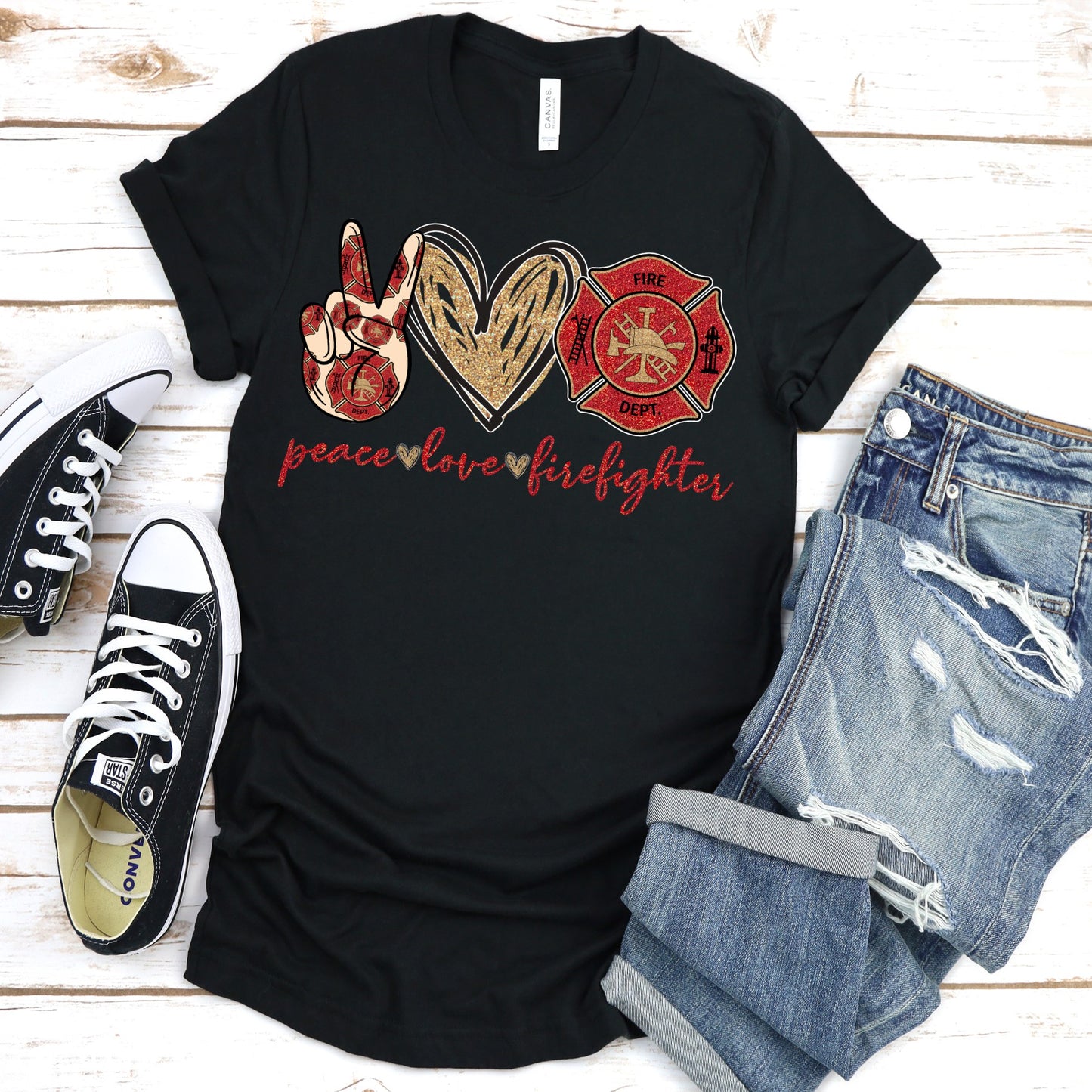 Peace Love Firefighter