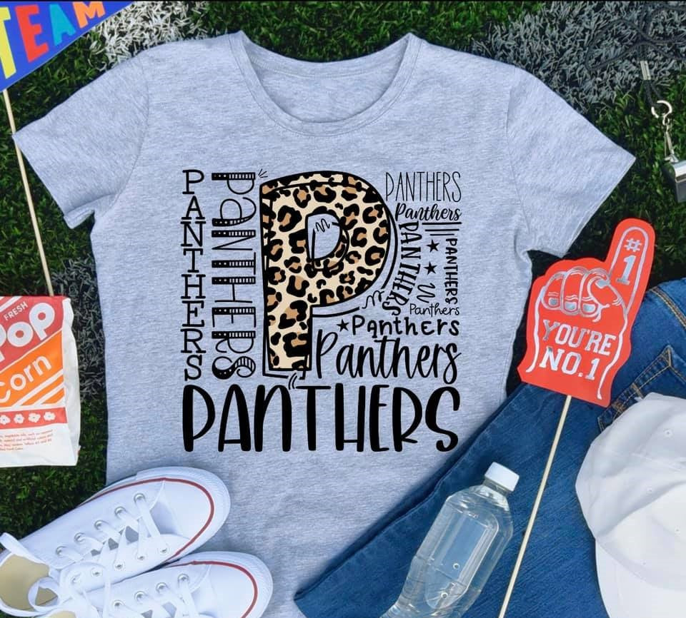 Panthers leopard typography