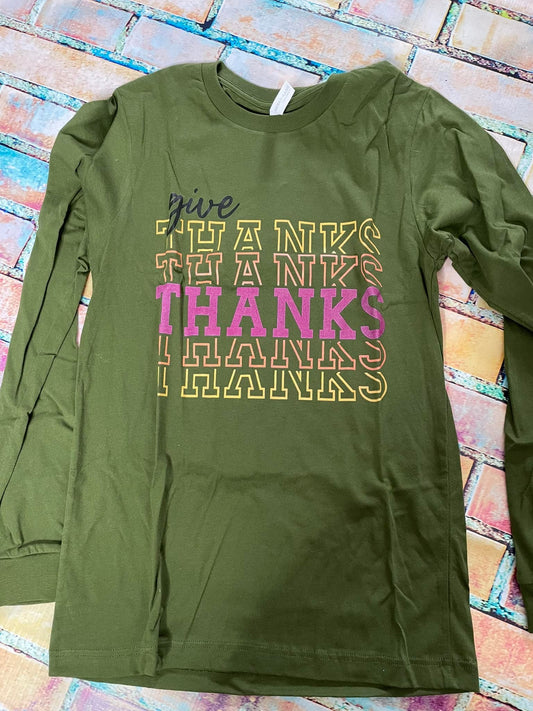 Give thanks long sleeve - small RTS