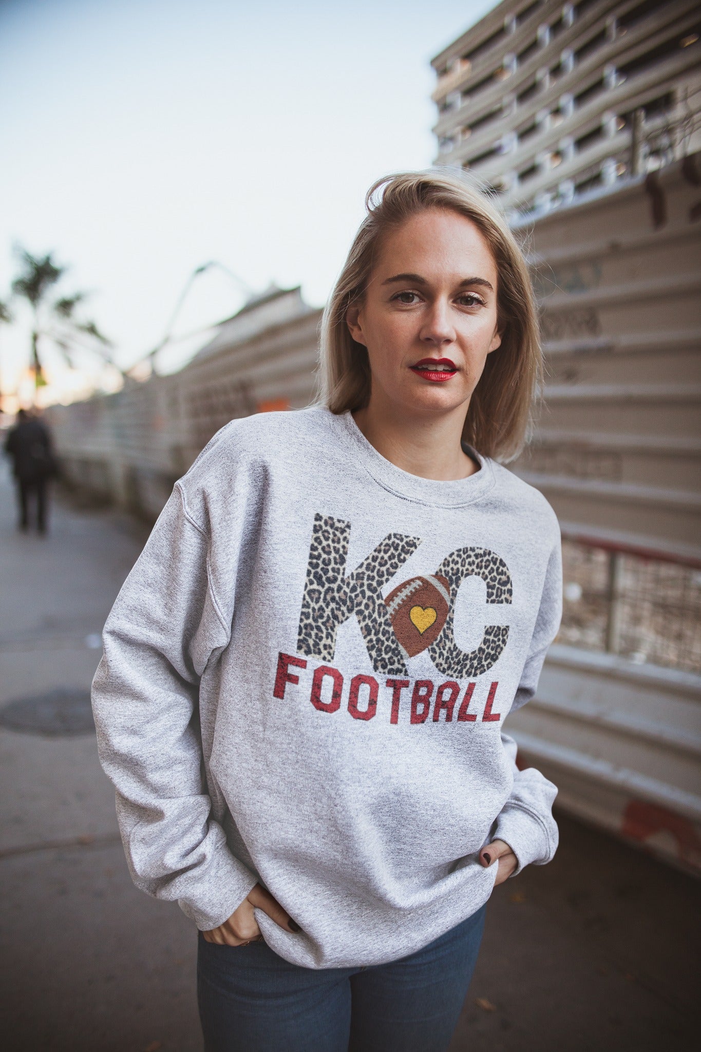 Kansas City football with leopard