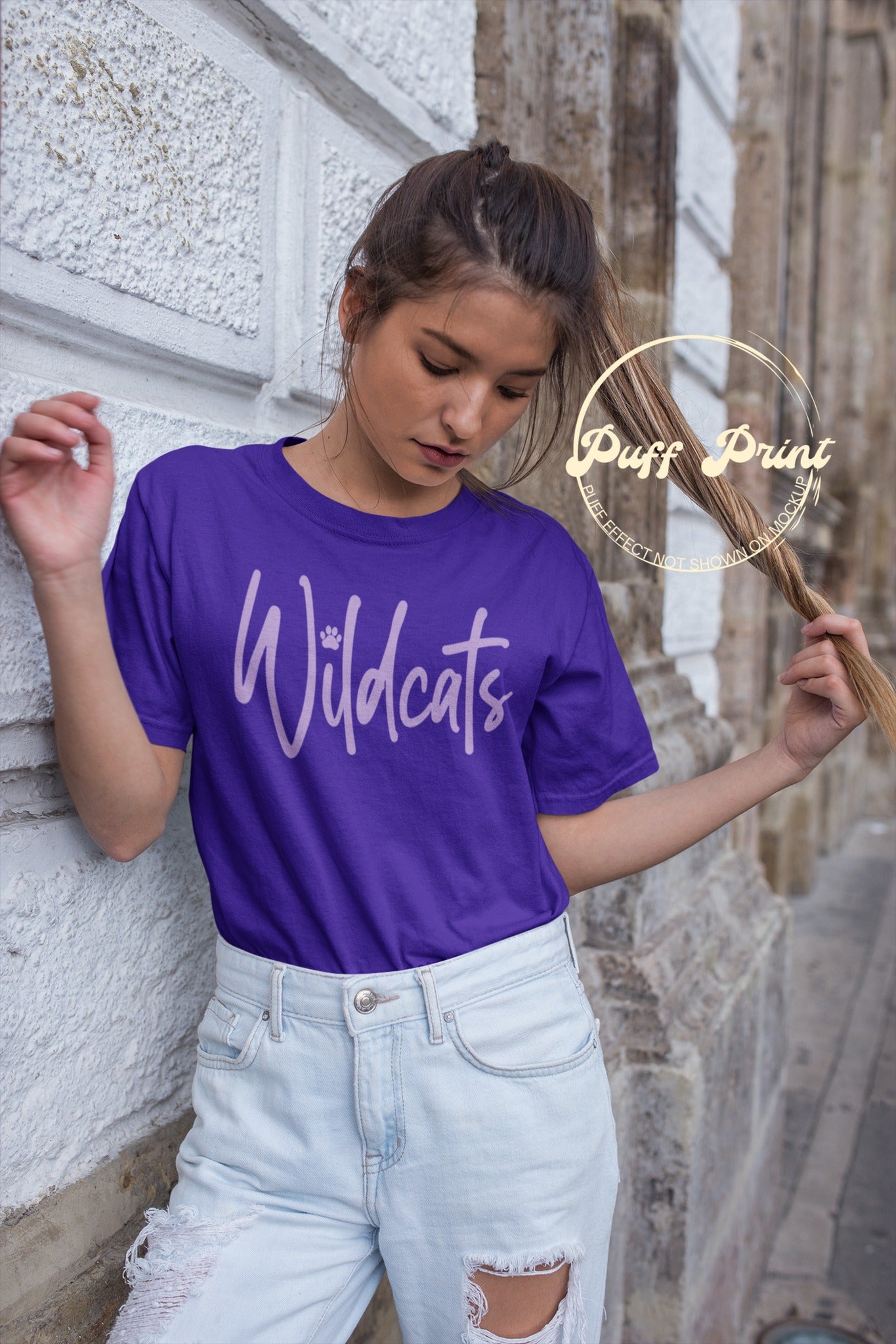 Wildcats lavender (puff print)