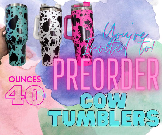 Cow Print Tumbler 40 oz