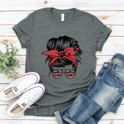 Panthers messy bun
