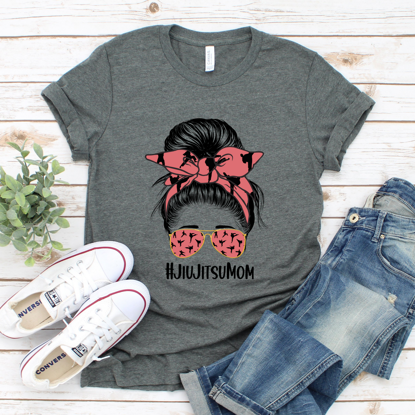 Jiu Jitsu mom messy bun