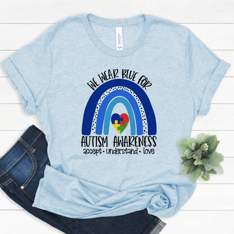 We wear blue for autism awareness