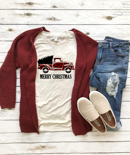 Merry Christmas leopard truck