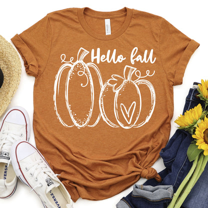 Hello fall double pumpkin