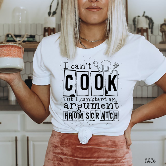 I can't cook but I can start an argument