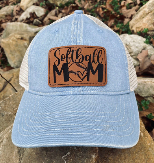 Softball Mom - Distressed Hat