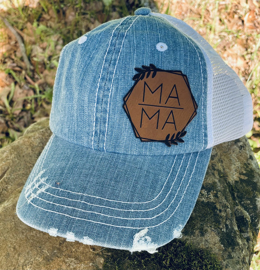 Mama hexagon - Distressed Hat