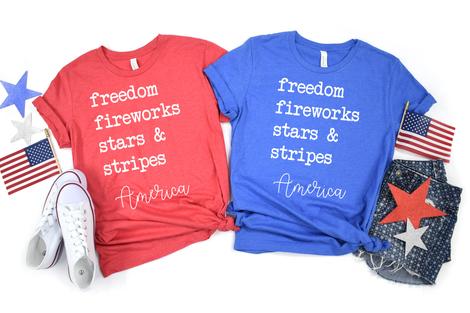 Freedom fireworks stars and stripes