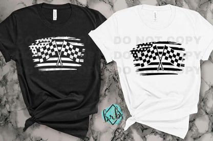 Race flags (white lettering)