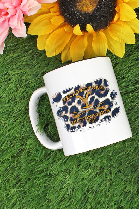 Yellowstone Dutton ranch leopard mug