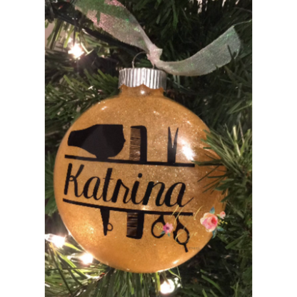 Hairdresser split ornament