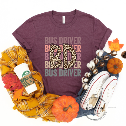 Bus driver leopard stacked