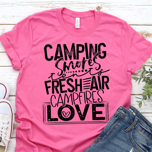 Camping smores tents fresh air