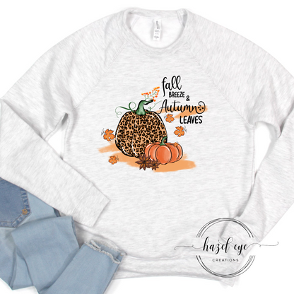Fall breeze and autumn leaves