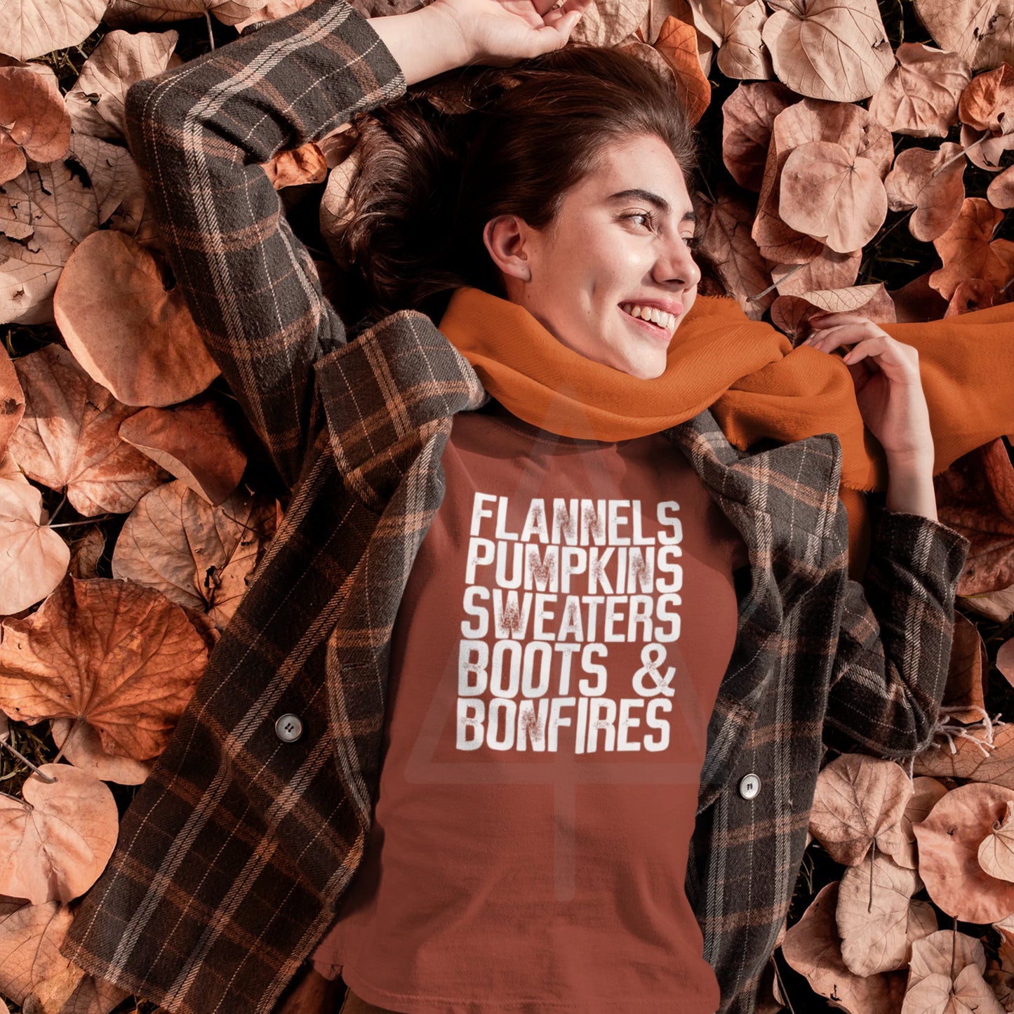 Flannels pumpkins sweaters boots
