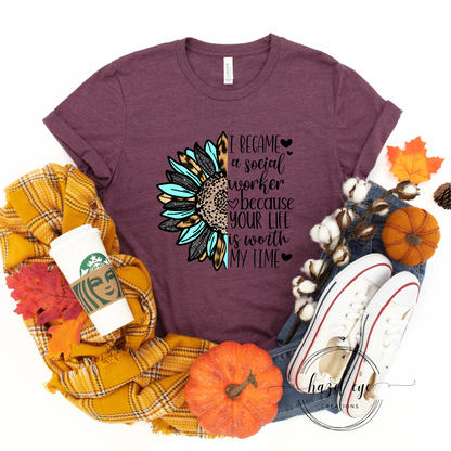 Social worker sunflower