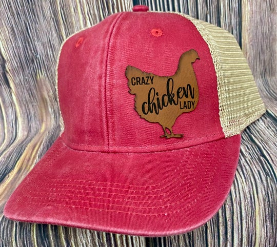 Crazy Chicken Lady - Distressed Hat
