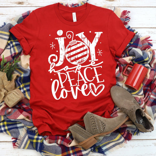 Joy hope peace love
