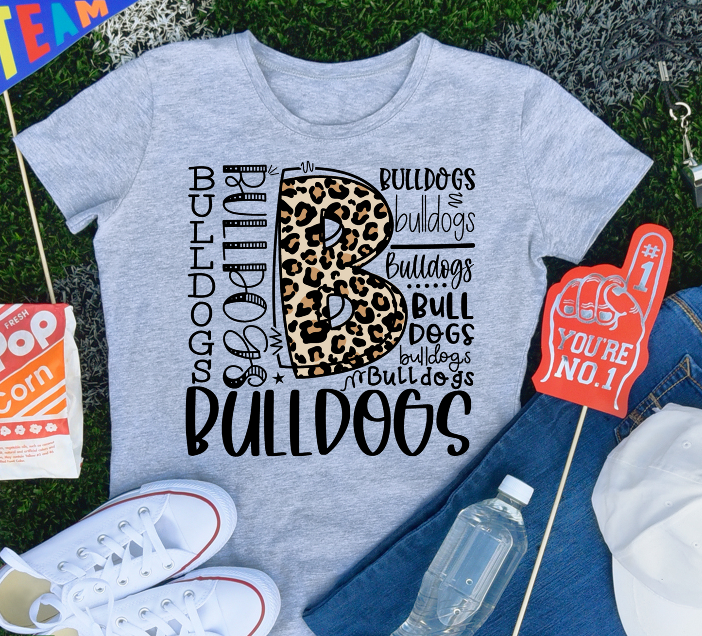 Bulldogs leopard typography