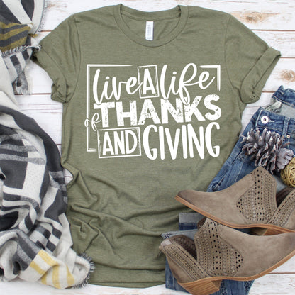 Live a life of Thanks and Giving